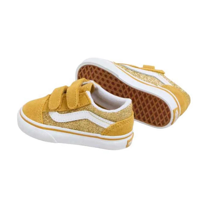 Toddler Old Skool V - Glitter Champagne Gold