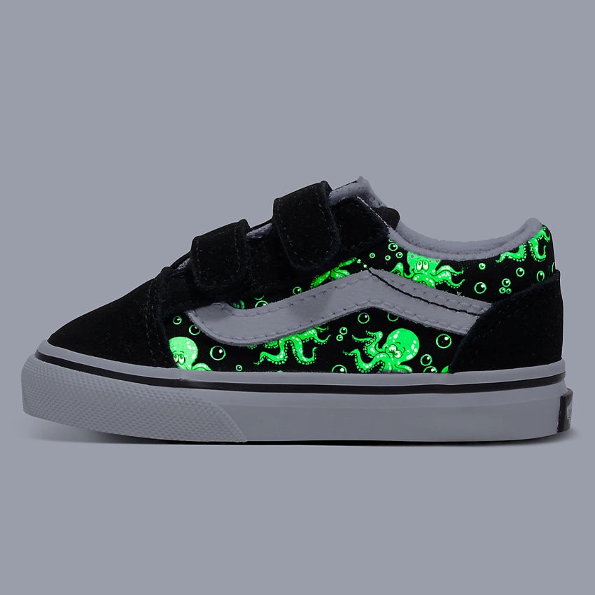 Toddler Old Skool V Schoenen - Glow Octopus Black Purple