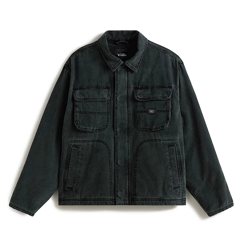 Umber Pigment Canvas Jacket - Black