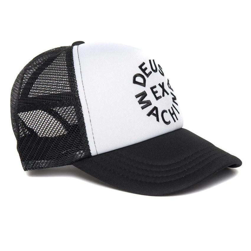 Circle Logo Trucker Hat - Black/White