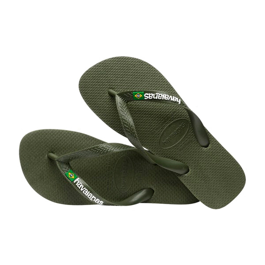 Brasil Logo Slippers - Green/Green