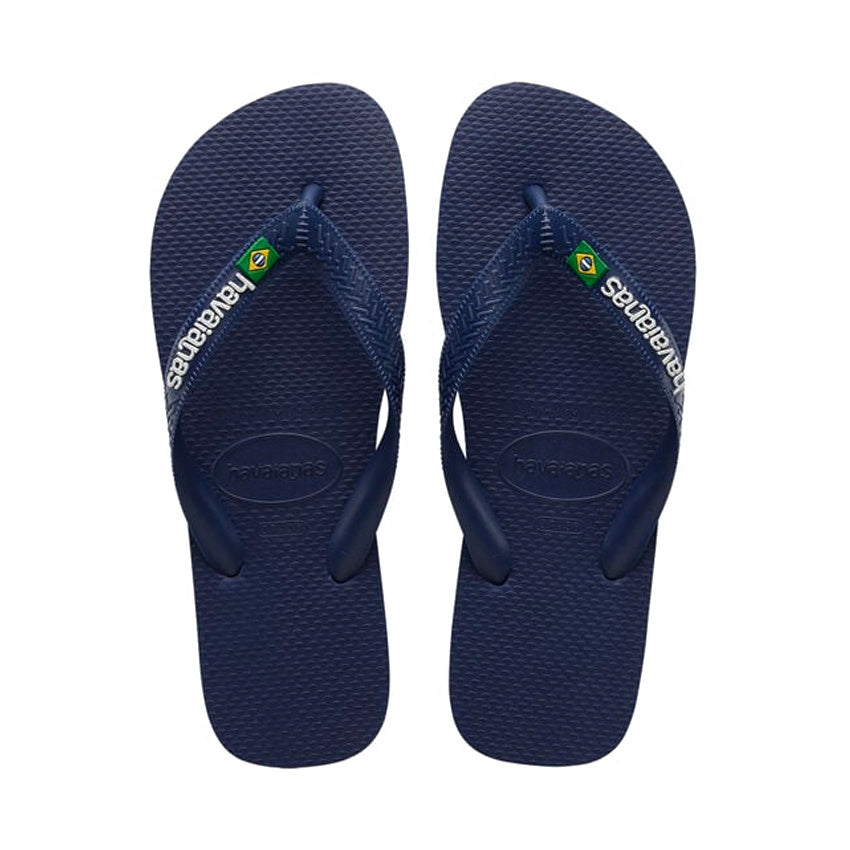 Brasil Logo Slippers - Navy Blue