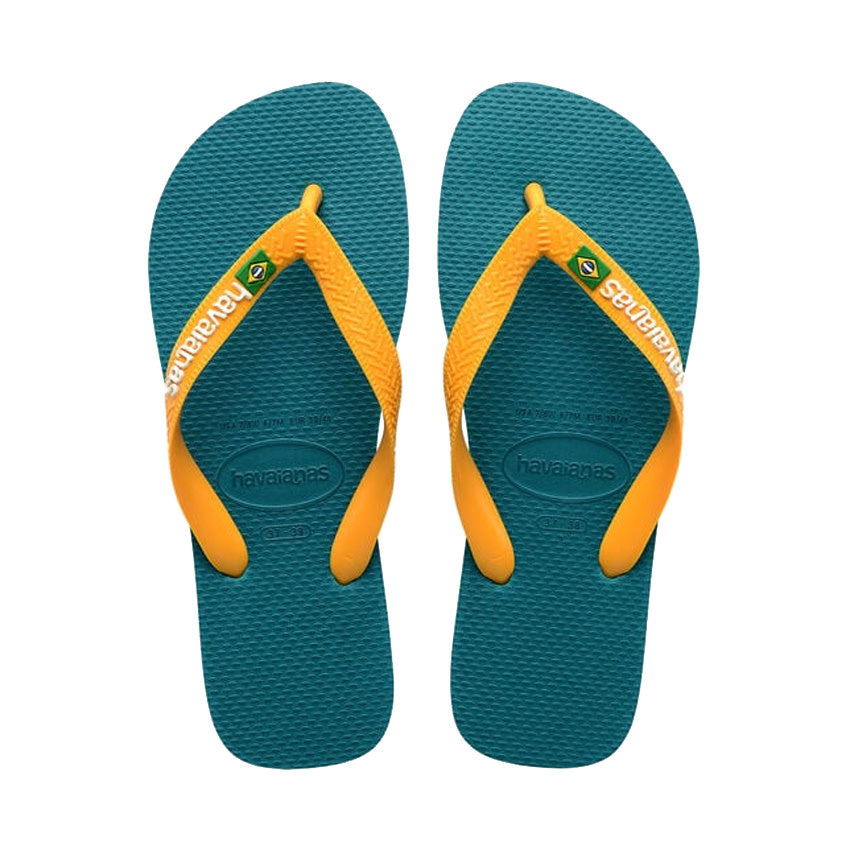 Brasil Logo Slippers - Vibe Green