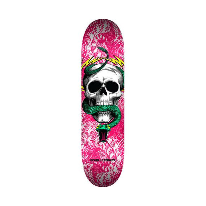 Skull and Snake Birch Skateboard Deck - Pink