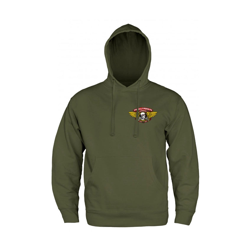 Winged Ripper Medium Weight Hoodie - Army Heather S