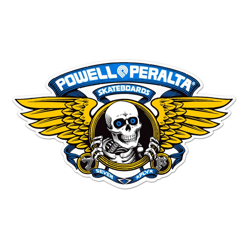 Winged Ripper Sticker - 5 inch - Blue