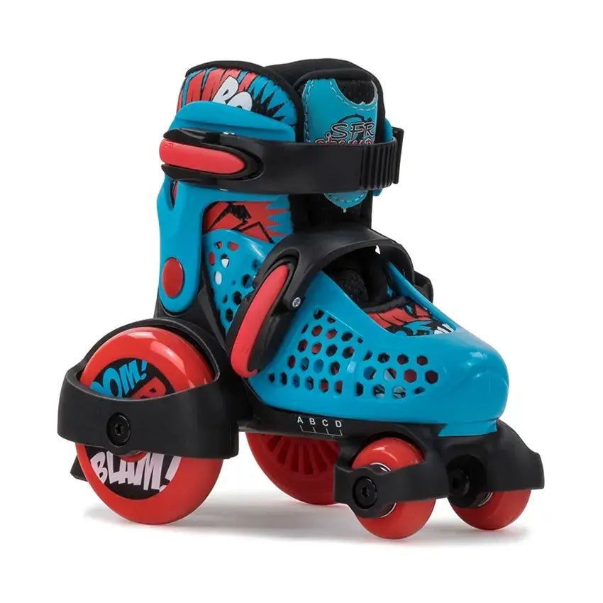 Stomper Adjustable Quad Skates - Blue/Black 23-27