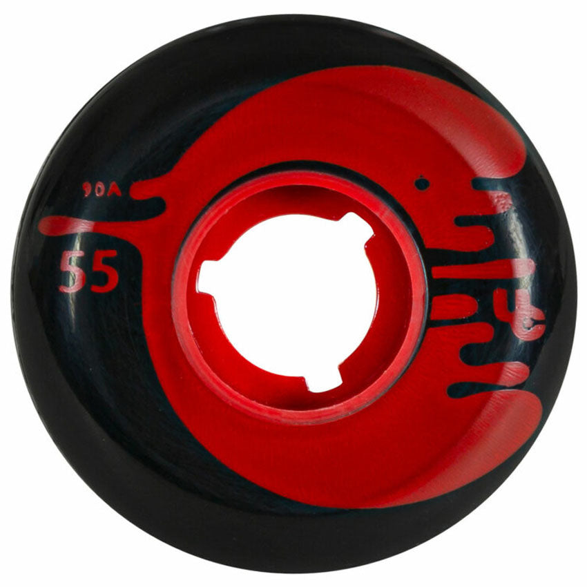Cosmic Rouche 55mm Wielen (4-pack) - Black/Red
