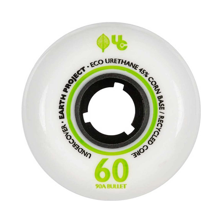 Earth 60mm Wielen (4-pack) - White/Lime Green
