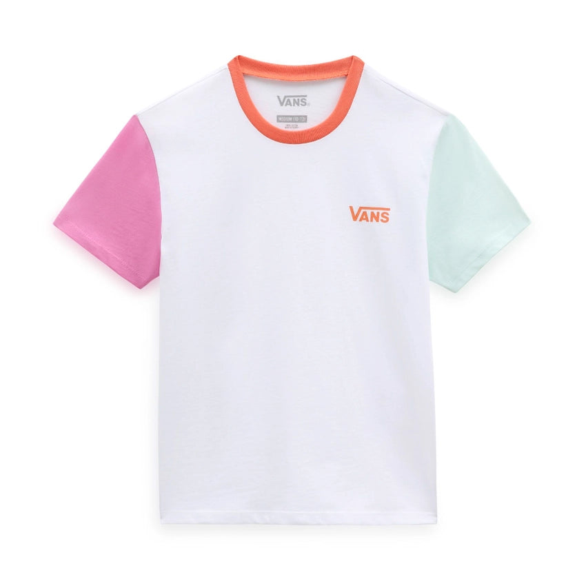 Kids Colorblock Crew T-Shirt - White/Multi