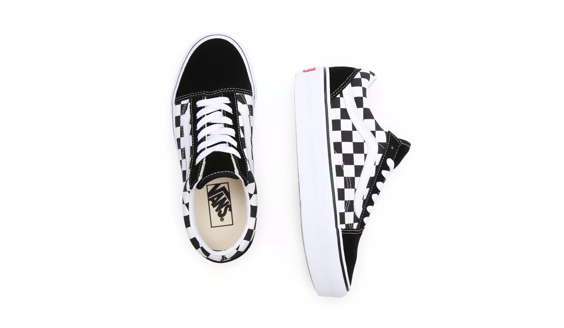 Checkerboard old skool platform schoenen best sale