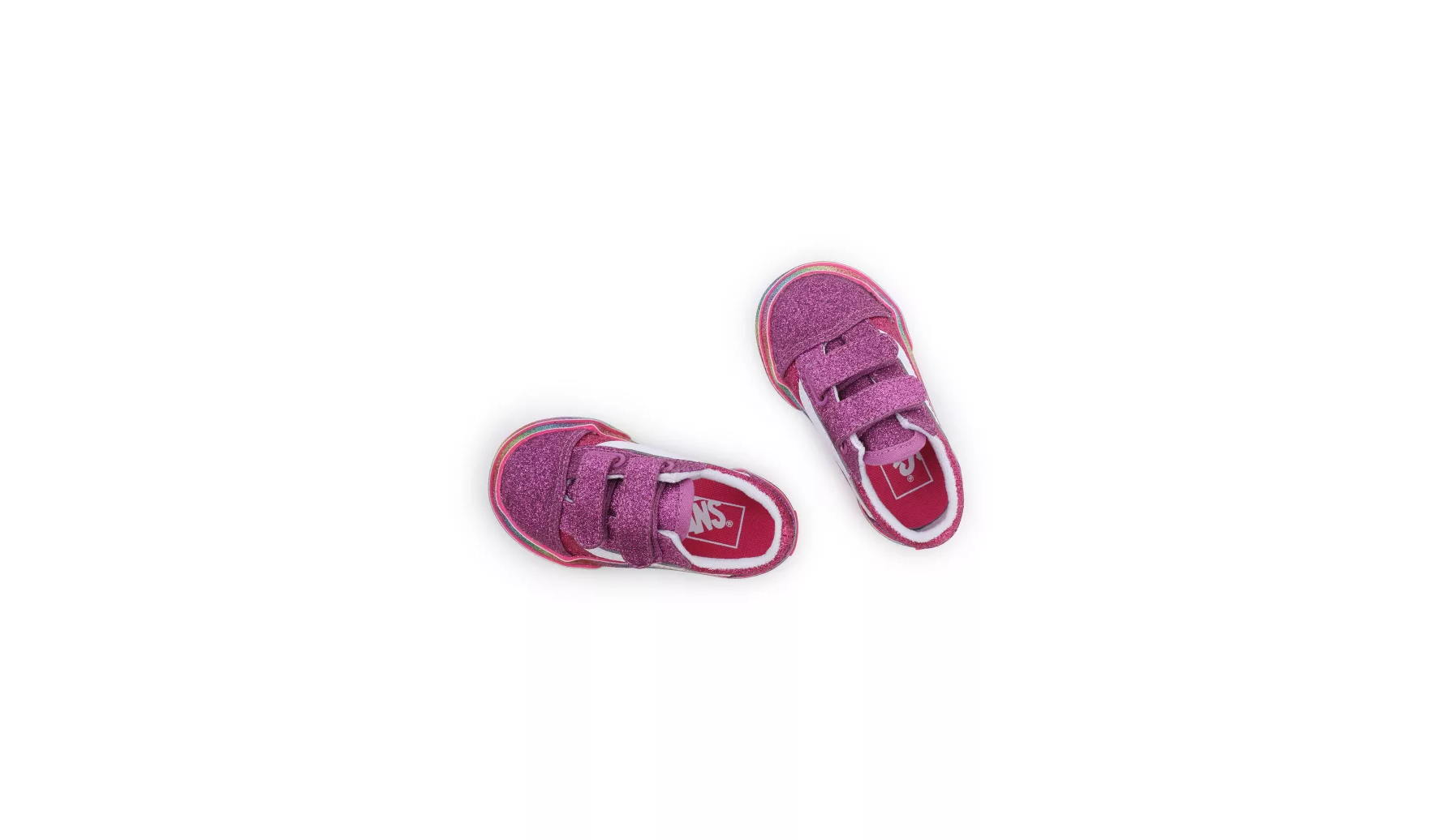 Toddler Old Skool V - Glitter Rainglow Pink/Multi